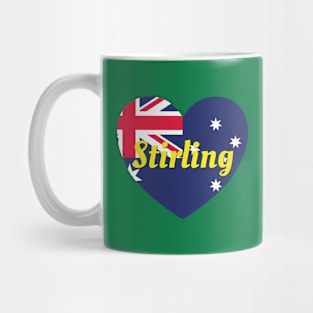 Stirling WA Australia Australian Flag Heart Mug